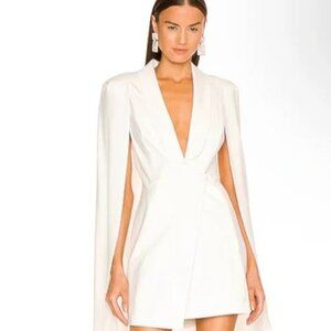 NWOT Katie May crisp white cape blazer from revolve